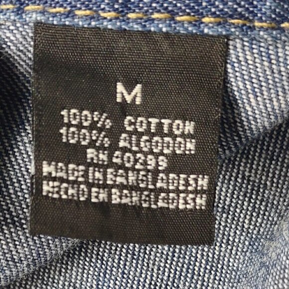 Erika Blue Jean Denim Jacket Size M - Picture 10 of 11